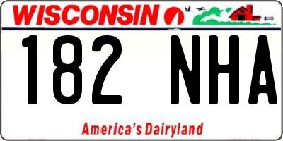 WI license plate 182NHA