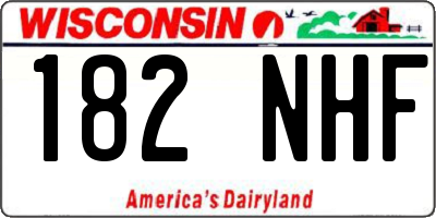 WI license plate 182NHF