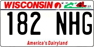 WI license plate 182NHG