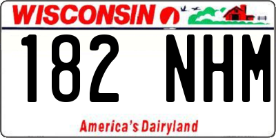 WI license plate 182NHM