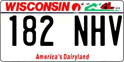 WI license plate 182NHV