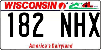 WI license plate 182NHX