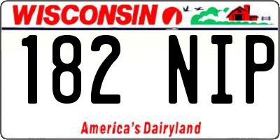 WI license plate 182NIP