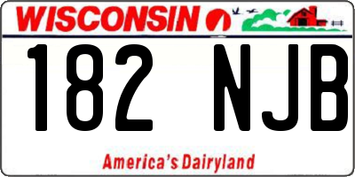 WI license plate 182NJB