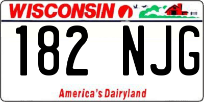 WI license plate 182NJG