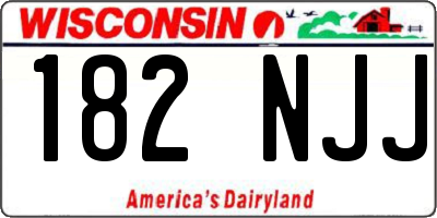 WI license plate 182NJJ