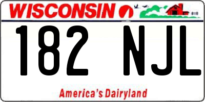 WI license plate 182NJL
