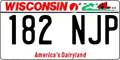 WI license plate 182NJP