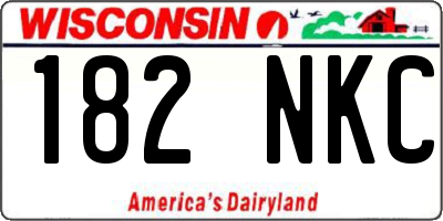 WI license plate 182NKC