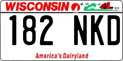WI license plate 182NKD
