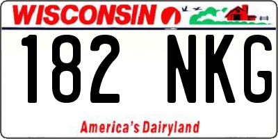 WI license plate 182NKG