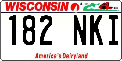 WI license plate 182NKI