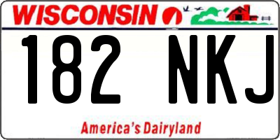 WI license plate 182NKJ