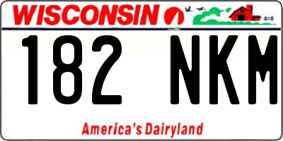 WI license plate 182NKM