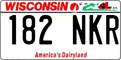 WI license plate 182NKR