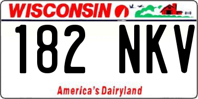 WI license plate 182NKV