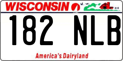 WI license plate 182NLB