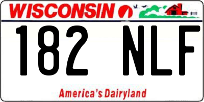 WI license plate 182NLF