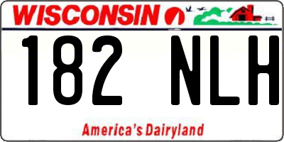 WI license plate 182NLH