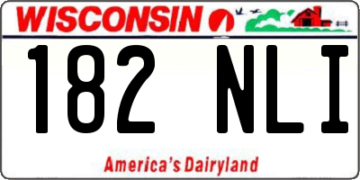 WI license plate 182NLI