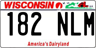 WI license plate 182NLM