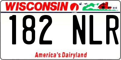WI license plate 182NLR
