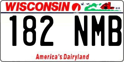 WI license plate 182NMB
