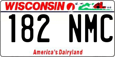 WI license plate 182NMC