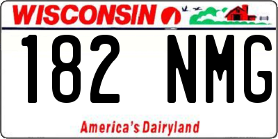 WI license plate 182NMG