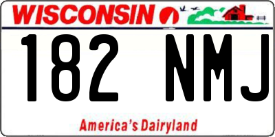 WI license plate 182NMJ