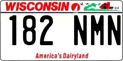 WI license plate 182NMN