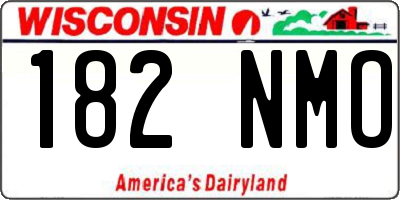 WI license plate 182NMO