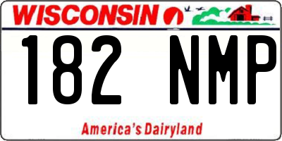 WI license plate 182NMP