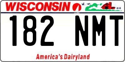 WI license plate 182NMT