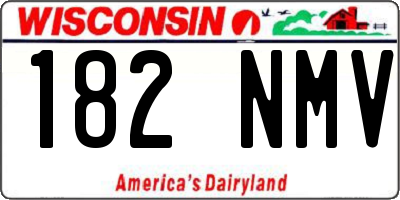 WI license plate 182NMV