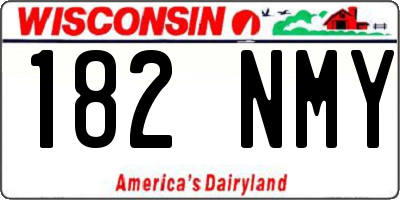 WI license plate 182NMY