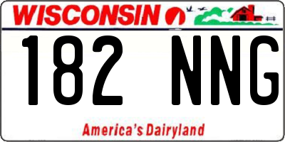 WI license plate 182NNG
