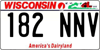 WI license plate 182NNV