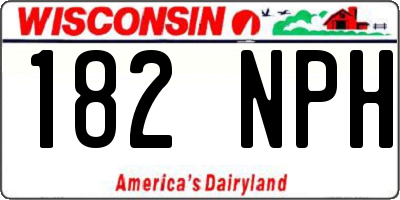 WI license plate 182NPH