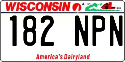 WI license plate 182NPN