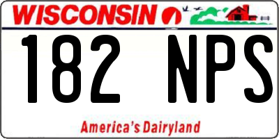 WI license plate 182NPS
