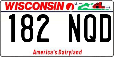WI license plate 182NQD