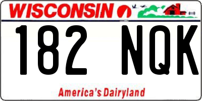 WI license plate 182NQK