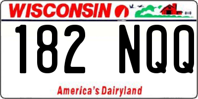 WI license plate 182NQQ