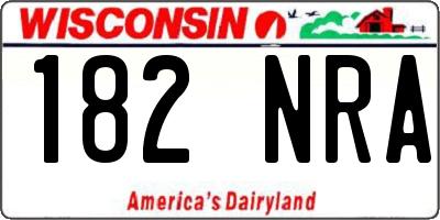WI license plate 182NRA