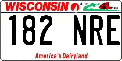 WI license plate 182NRE