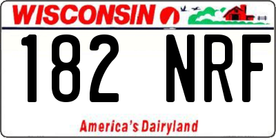 WI license plate 182NRF