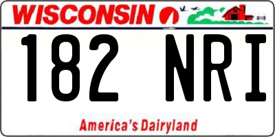 WI license plate 182NRI
