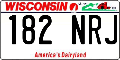 WI license plate 182NRJ