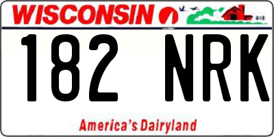 WI license plate 182NRK